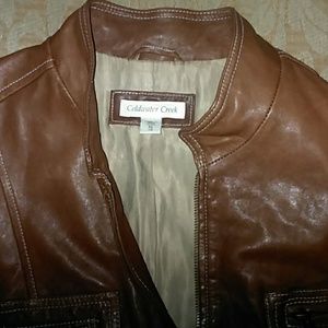 Coldwater Creek Jackets & Coats - Coldwater Creek Brown Leather Vest Coldwater Creek Jackets & Coats - Coldwater Creek Brown Leather Vest