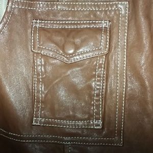 Coldwater Creek Jackets & Coats - Coldwater Creek Brown Leather Vest Coldwater Creek Jackets & Coats - Coldwater Creek Brown Leather Vest