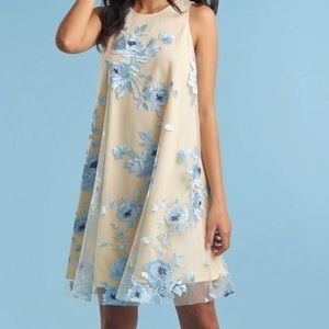 Embroidered sleeveless dress