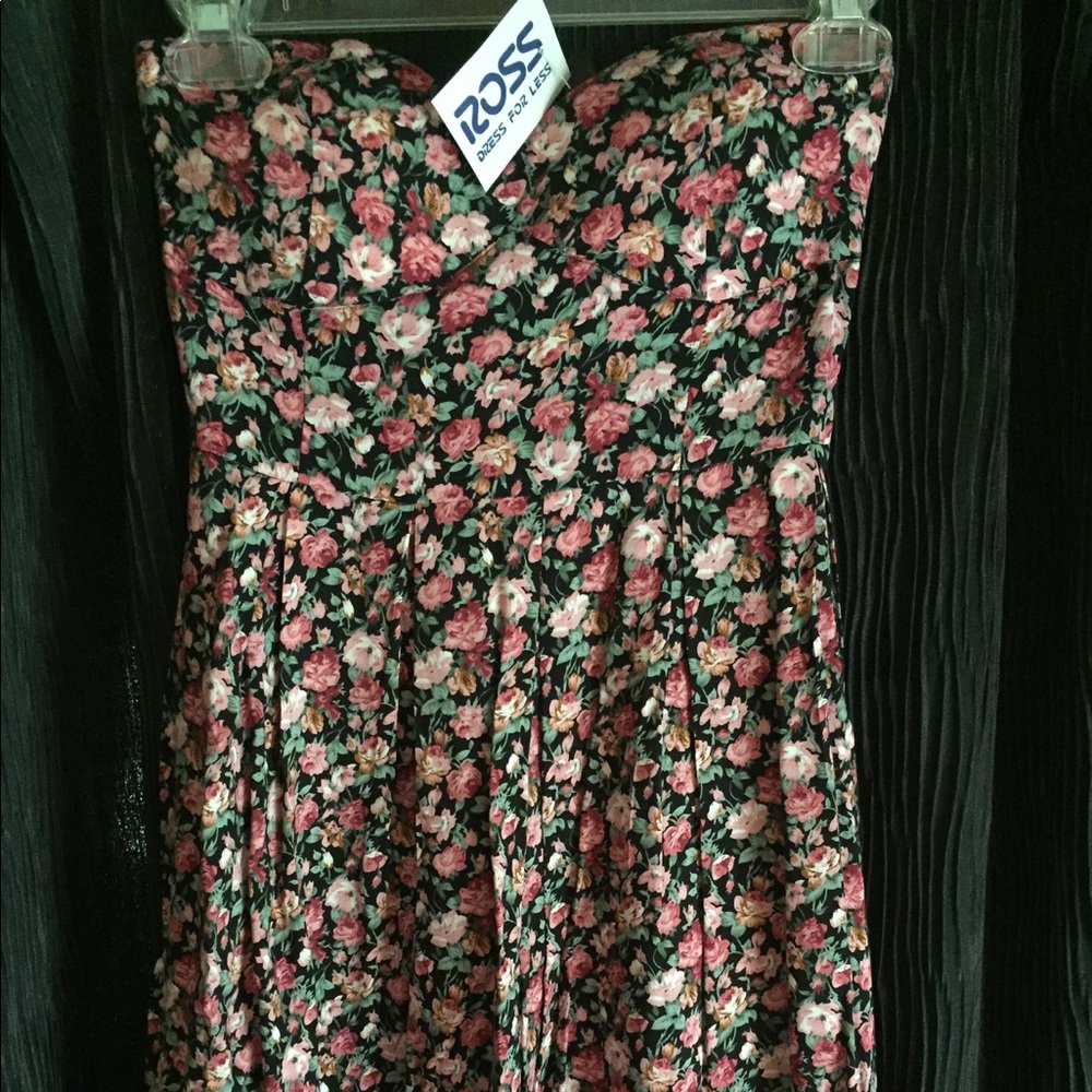 BRAND NEW floral strapless dress