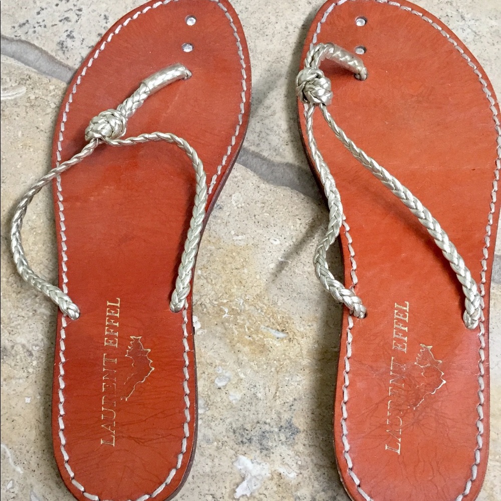 Laurent Effel Braided flip flops