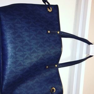 Blue Michael Kors Tote Purse