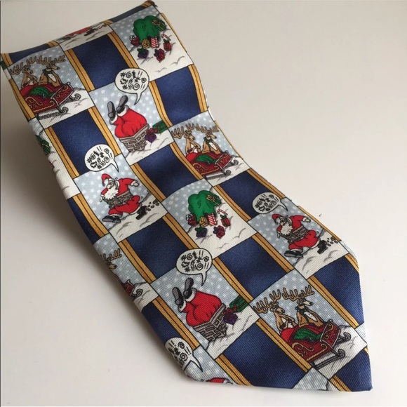 Shoebox Other - Shoebox Santa Tie 100% Silk Novelty Christmas 56L