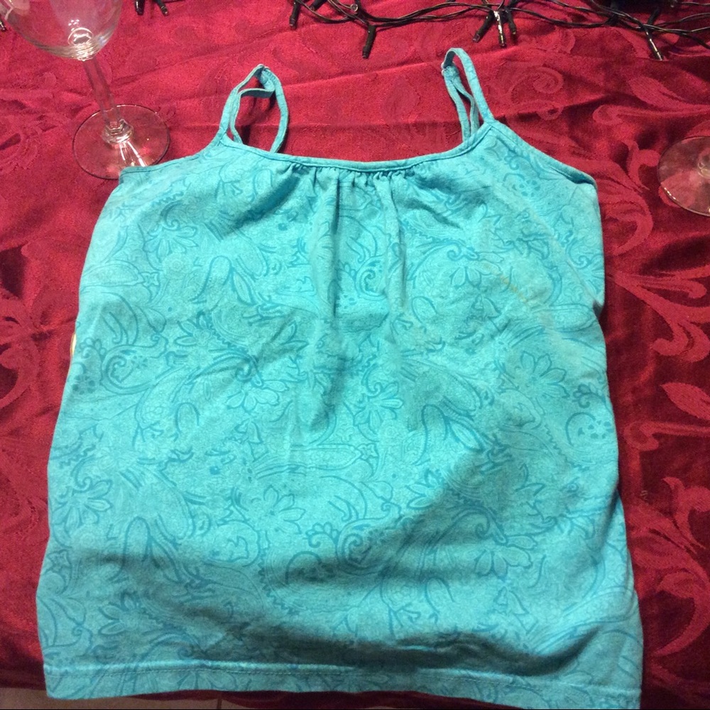 THE LIMITED STRETCH TEAL CAMI SIZE SMALL