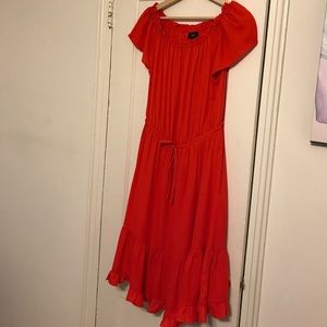 Mossimo red/bright orange off the shoulder dress Mossimo red/bright orange off the shoulder dress