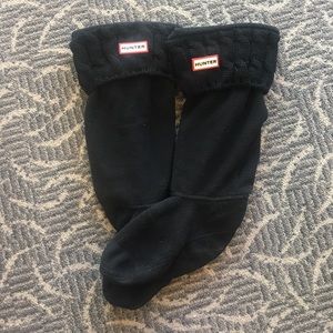Hunter socks / inserts for TALL boots -black, knit