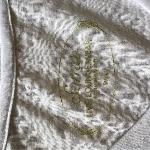 SOMA Loungewear White Top T Shirt Small Like new - Picture 3 of 3