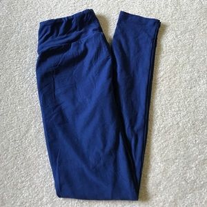 LuLaRoe OS Leggings Blue Never worn New NICE!