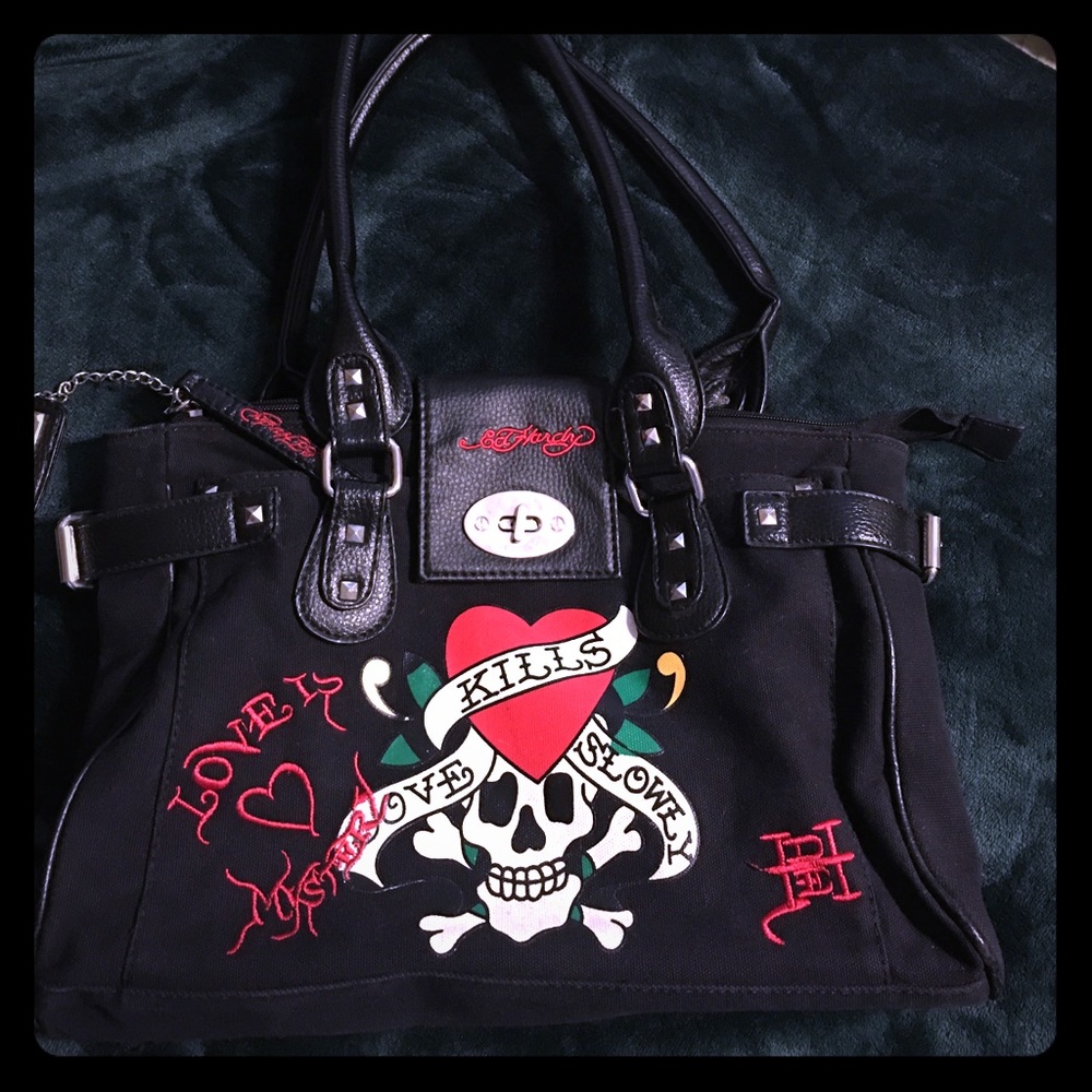 Black Ed Hardy purse