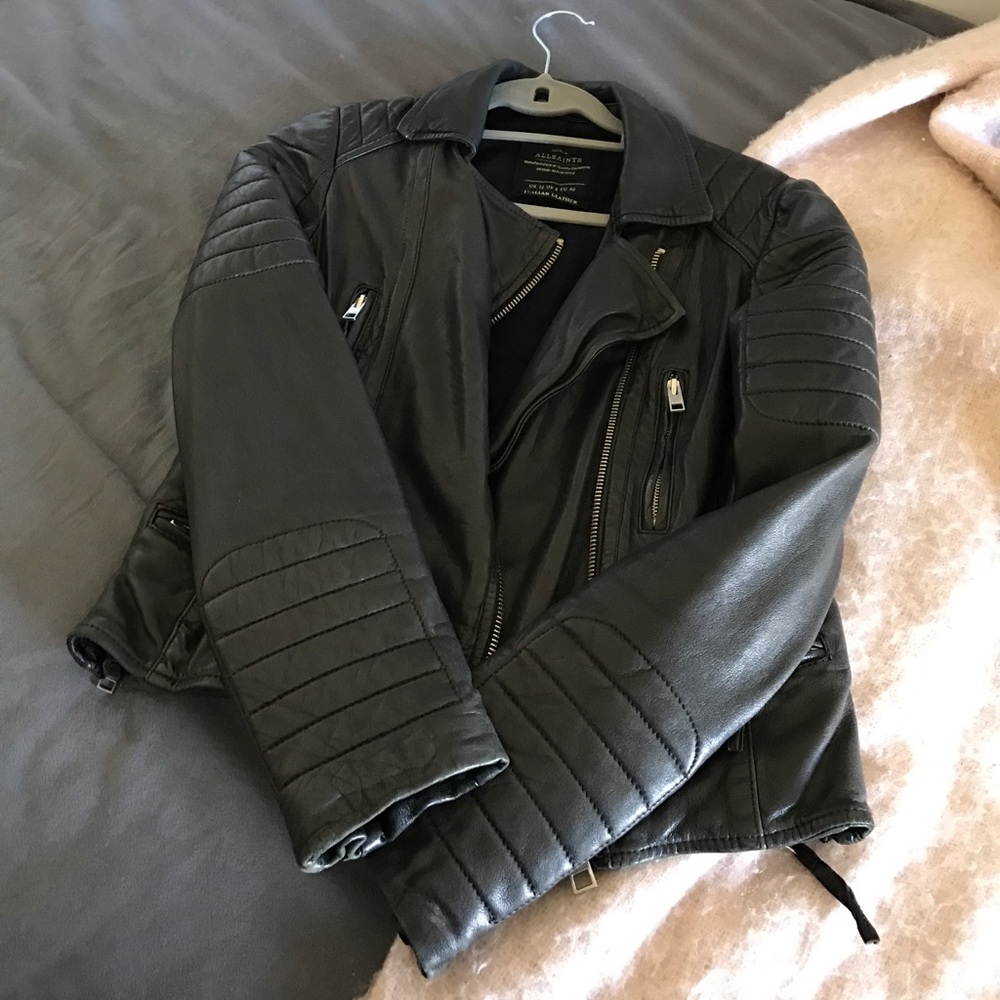 All saints Rare sold out Pitch leather jacket - Picture 5 of 8