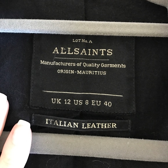 All saints Rare sold out Pitch leather jacket - Picture 7 of 8