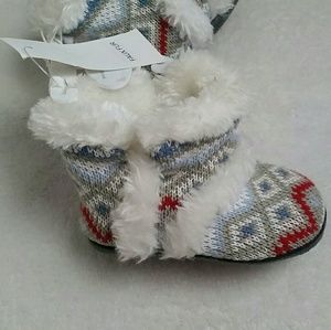 Faux fur booties by koala baby