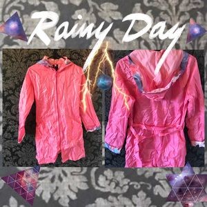 ☔️ Pink Portable Rain Coat Poncho ☔️