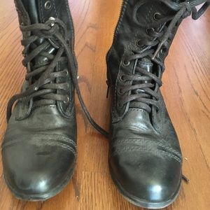 Steve Madden black combat boots