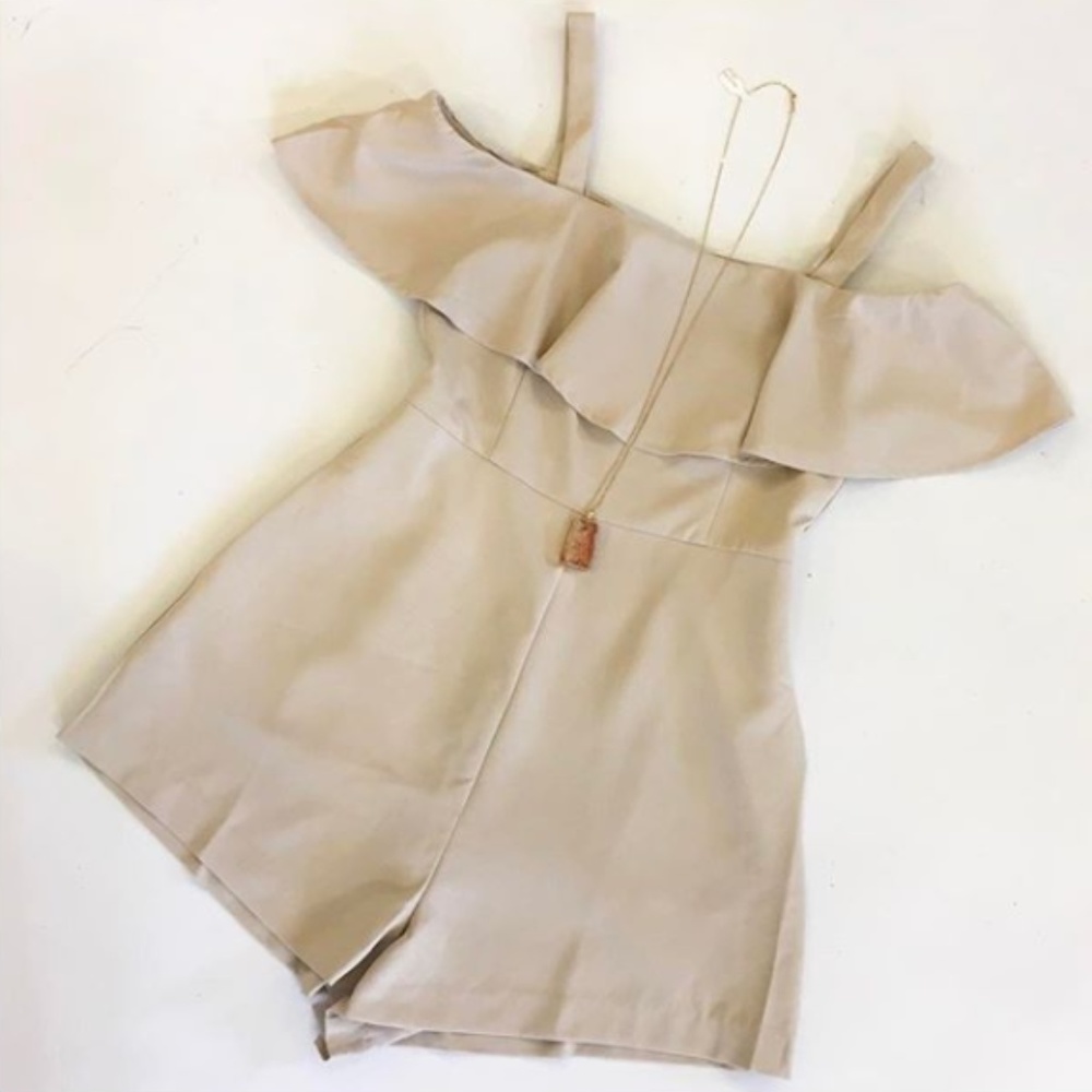 Ruffle Off The Shoulder Romper