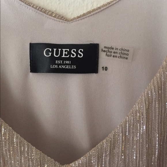Guess size 10 gold champaign sparkle dress - Picture 3 of 3