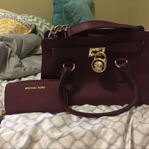 MICHAEL Michael Kors Maroon purse and wallet