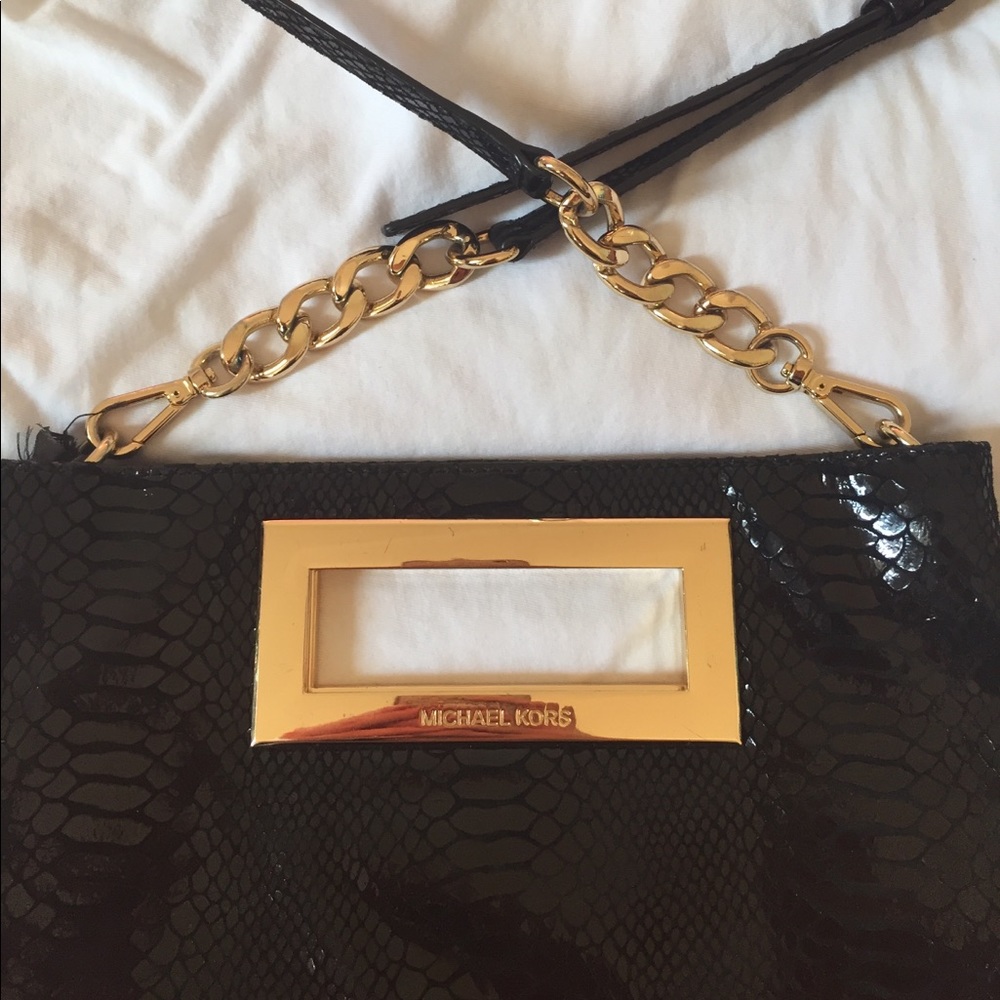 RARE Black Snakeskin MICHAEL KORS Crossbody