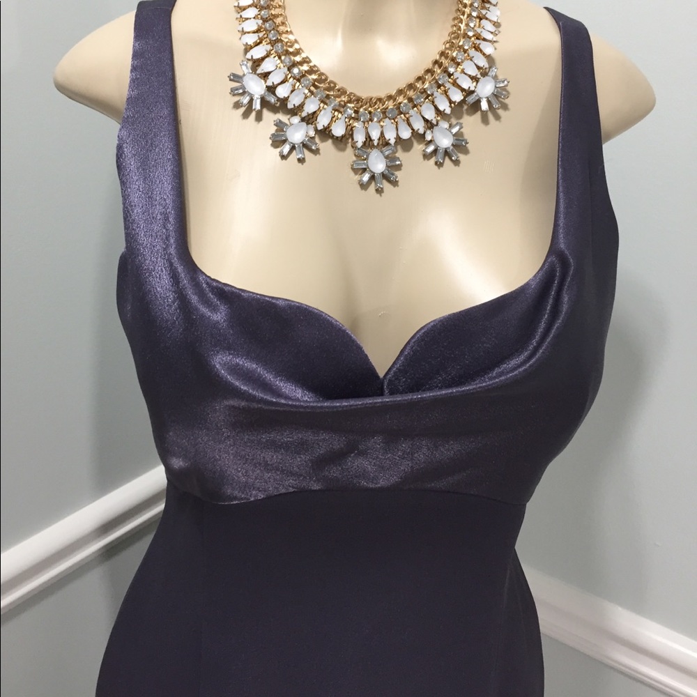 Adrianna Papell lavender long evening gown