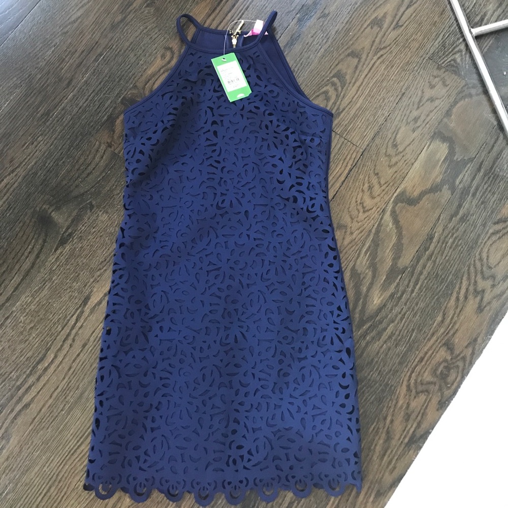 Lilly Pulitzer navy neoprene dress