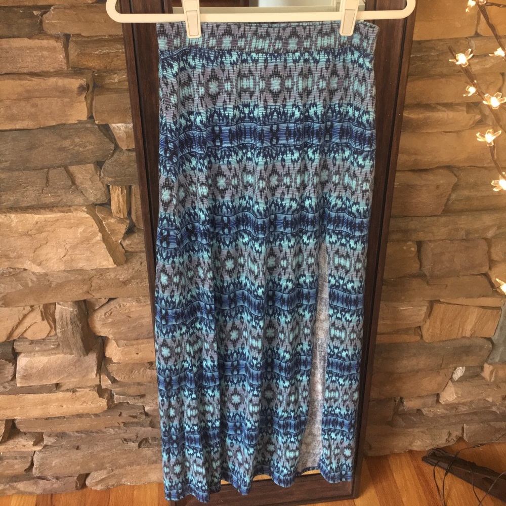 Blue maxi skirt