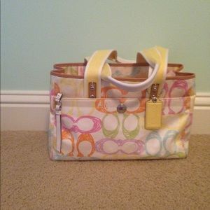 Colorful Coach Tote *Never Used*