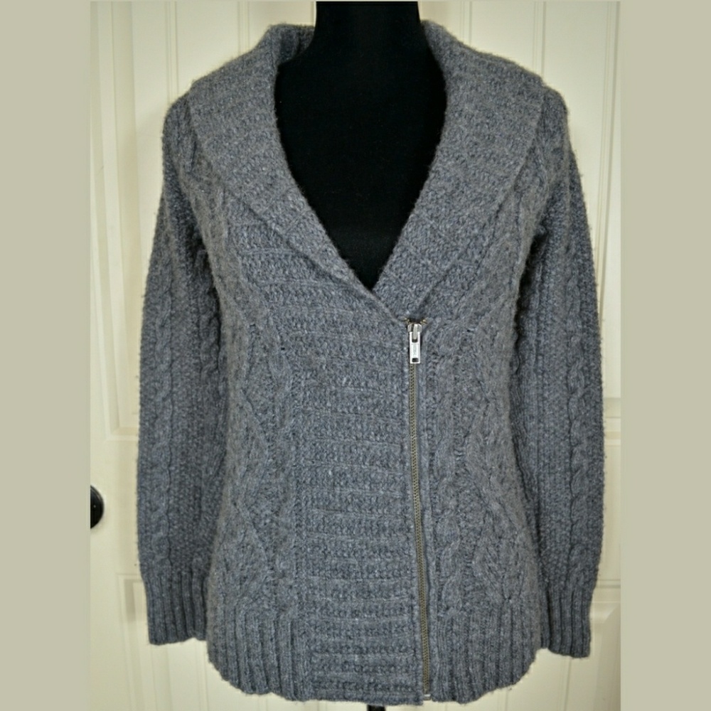 Eddie Bauer Cable Knit Zip Sweater