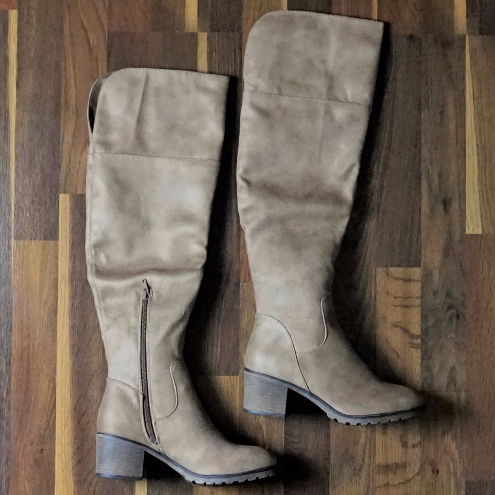 *SOLD* Taupe Knee High Boots
