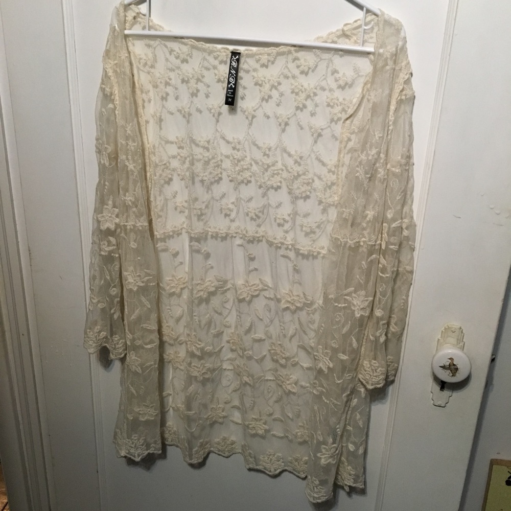 Cream Lace Kimono