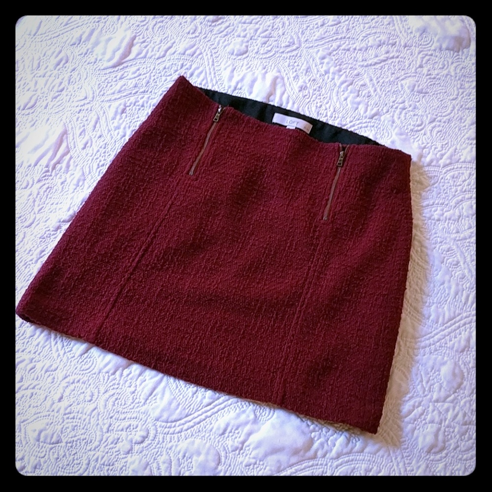 Red wine Fall skirt