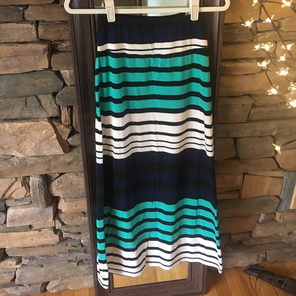 Striped maxi skirt