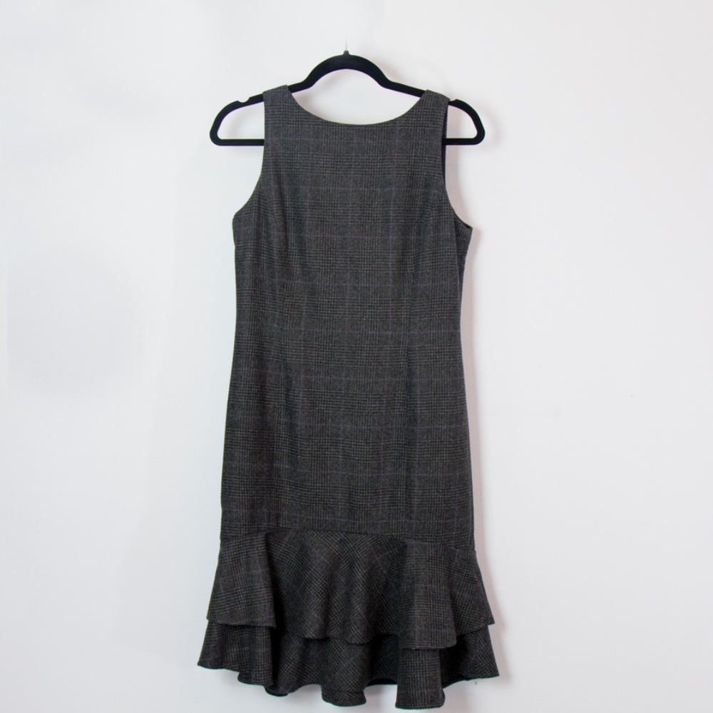 Ralph Lauren Wool Pencil Layered Trumpet Dress