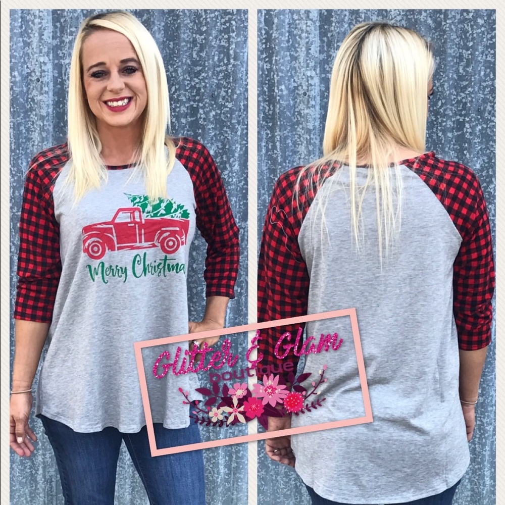 Women's Buffalo plaid merry Christmas shirt