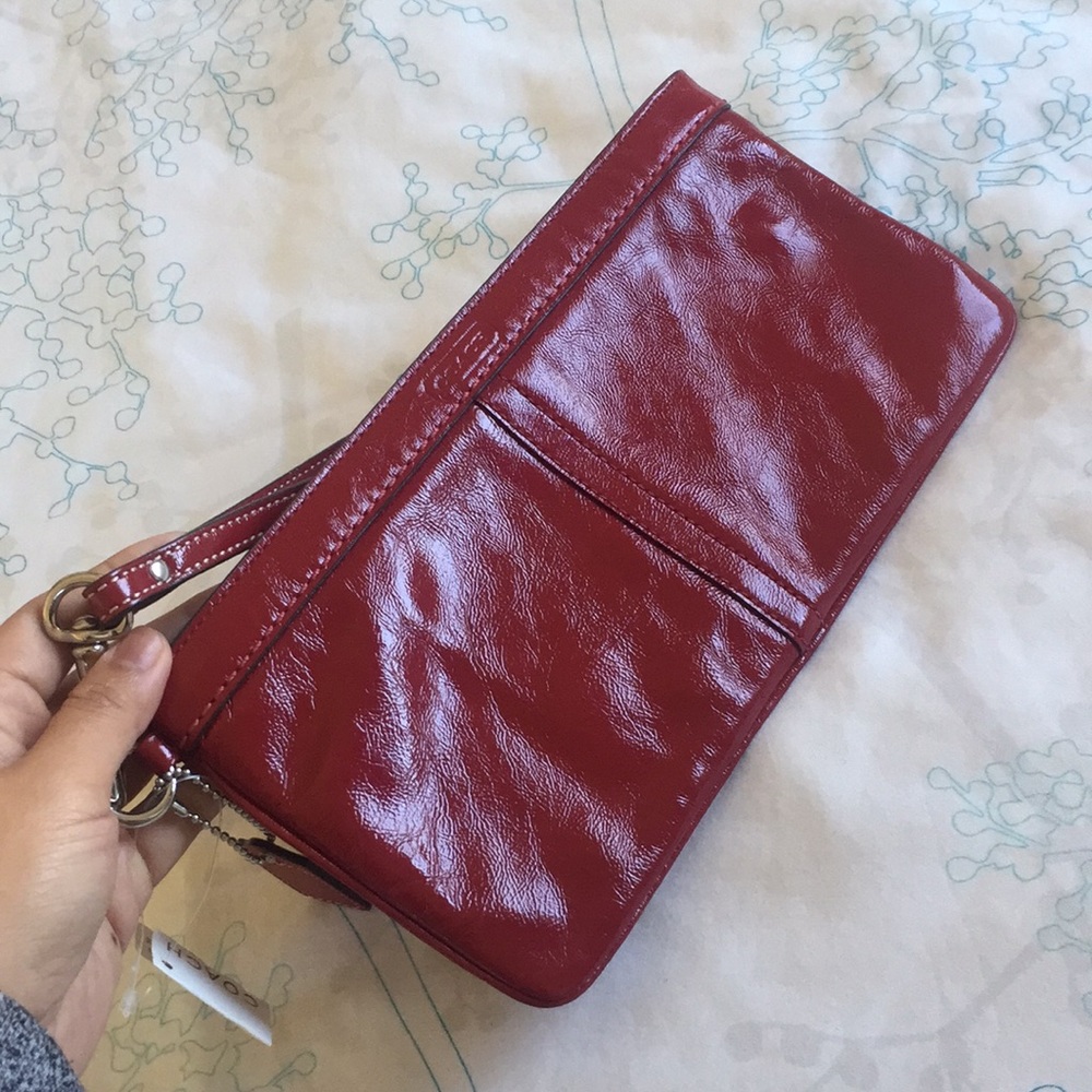Red Coach wristlet
