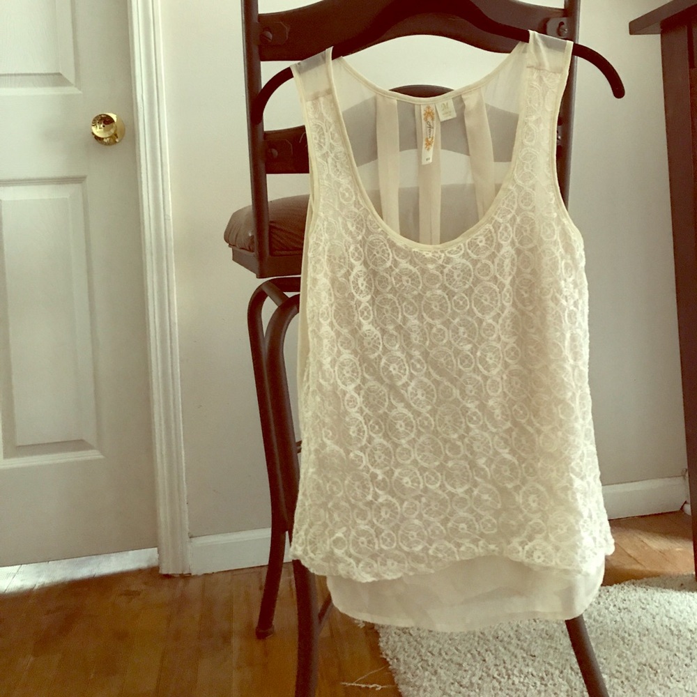 Lace Cream Tanktop