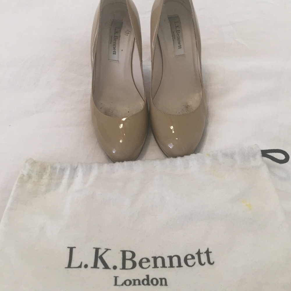 L.K. Bennett nude "Sledge" heels