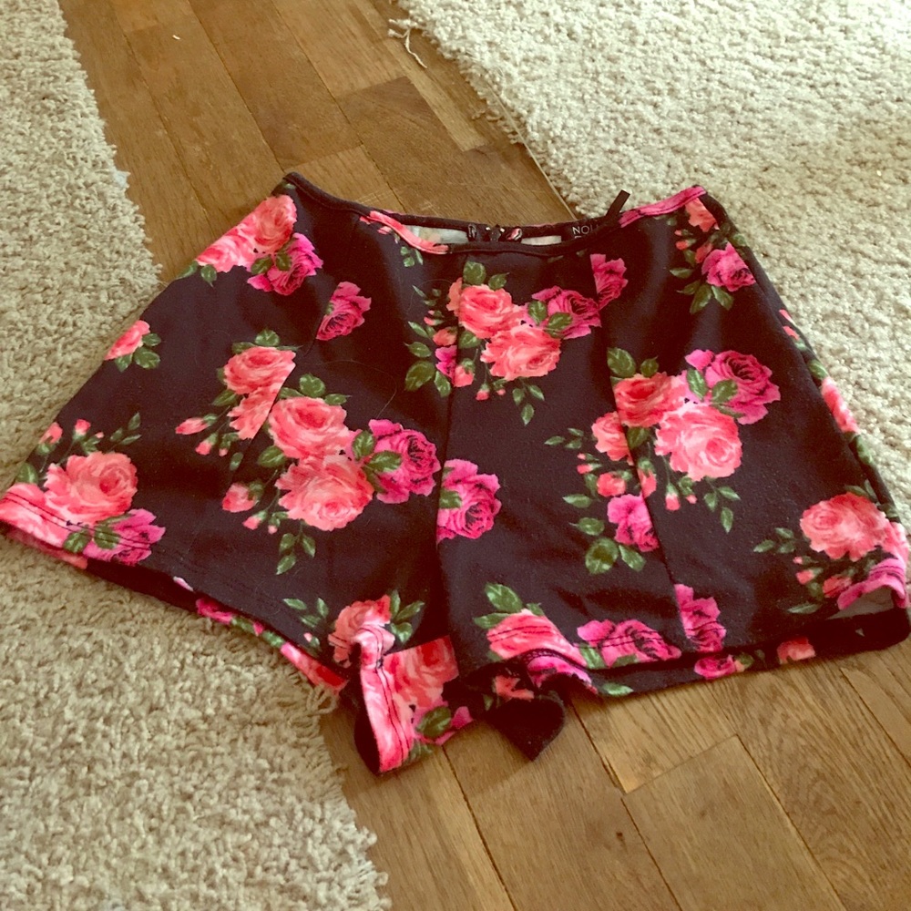 Floral High Waisted  Shorts
