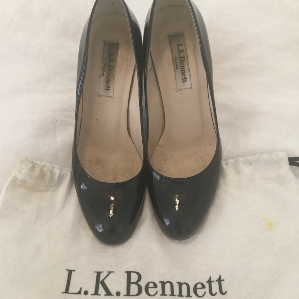 LK Bennett black "Maddox" wedges