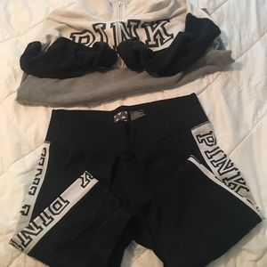 PINK Victoria Secret Set sweatshirt and leggings