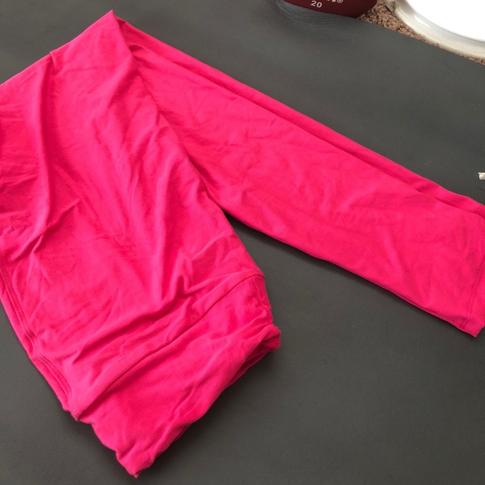 Soild pink lularoe os leggings