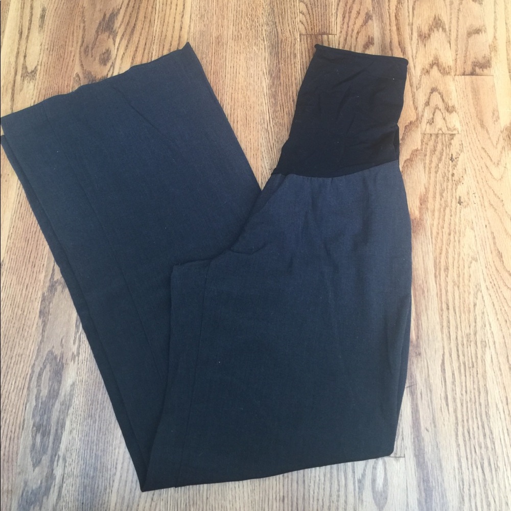 Gray maternity dress pants