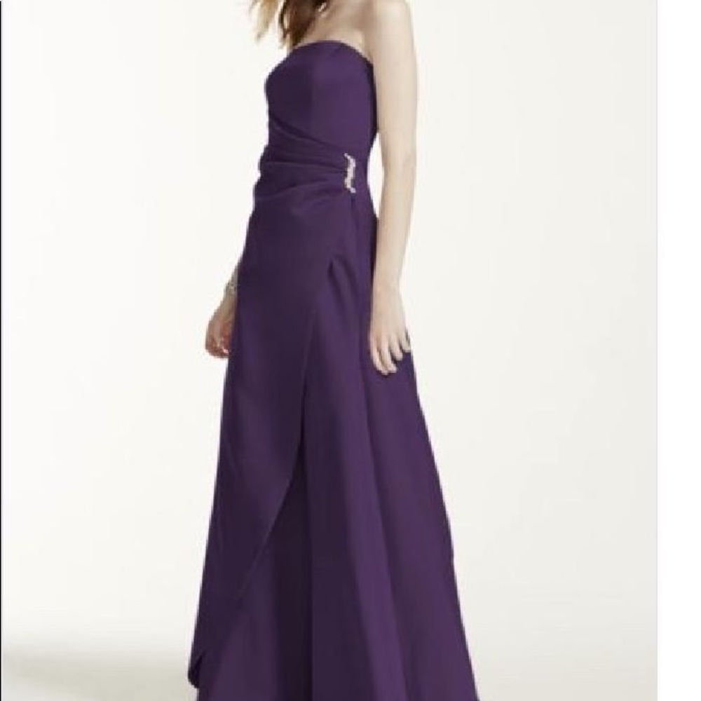 David's Bridal Satin Gown dress NWT SIZES :2 & 4