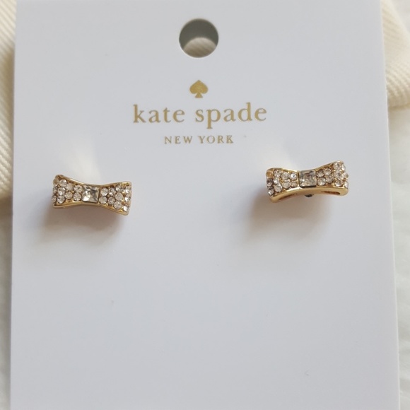 🎀NWT🎀 Kate Spade Gold Bow Earrings - Picture 2 of 3