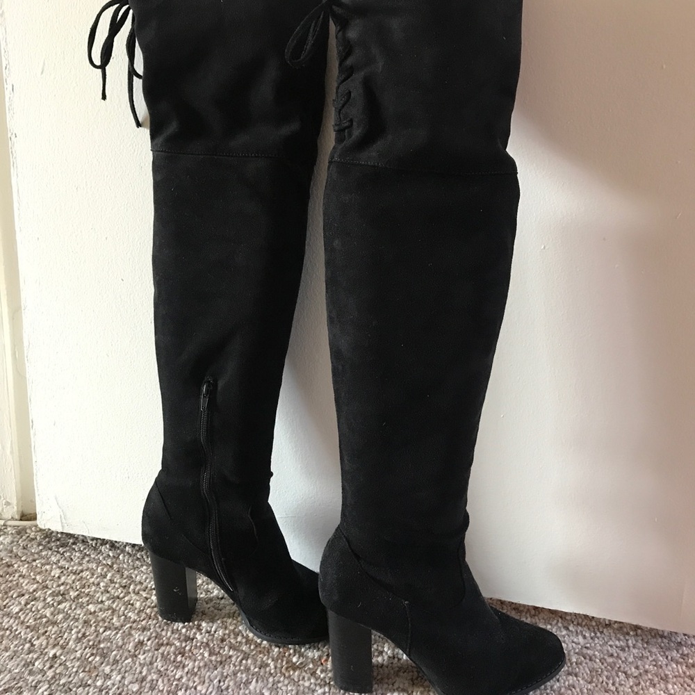 Black over the knee boots
