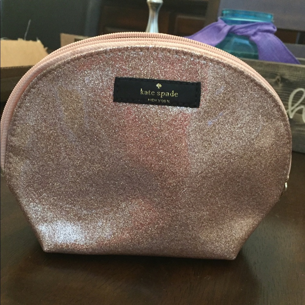 Kate Spade Glitter Bug Rose Gold pouch