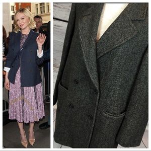 •Blazer• Vintage Houndstooth Chevron Wool Sz 12 •Blazer• Vintage Houndstooth Chevron Wool Sz 12