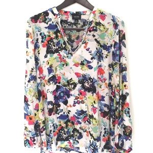 Nicole by Nicole Miller floral silk blouse