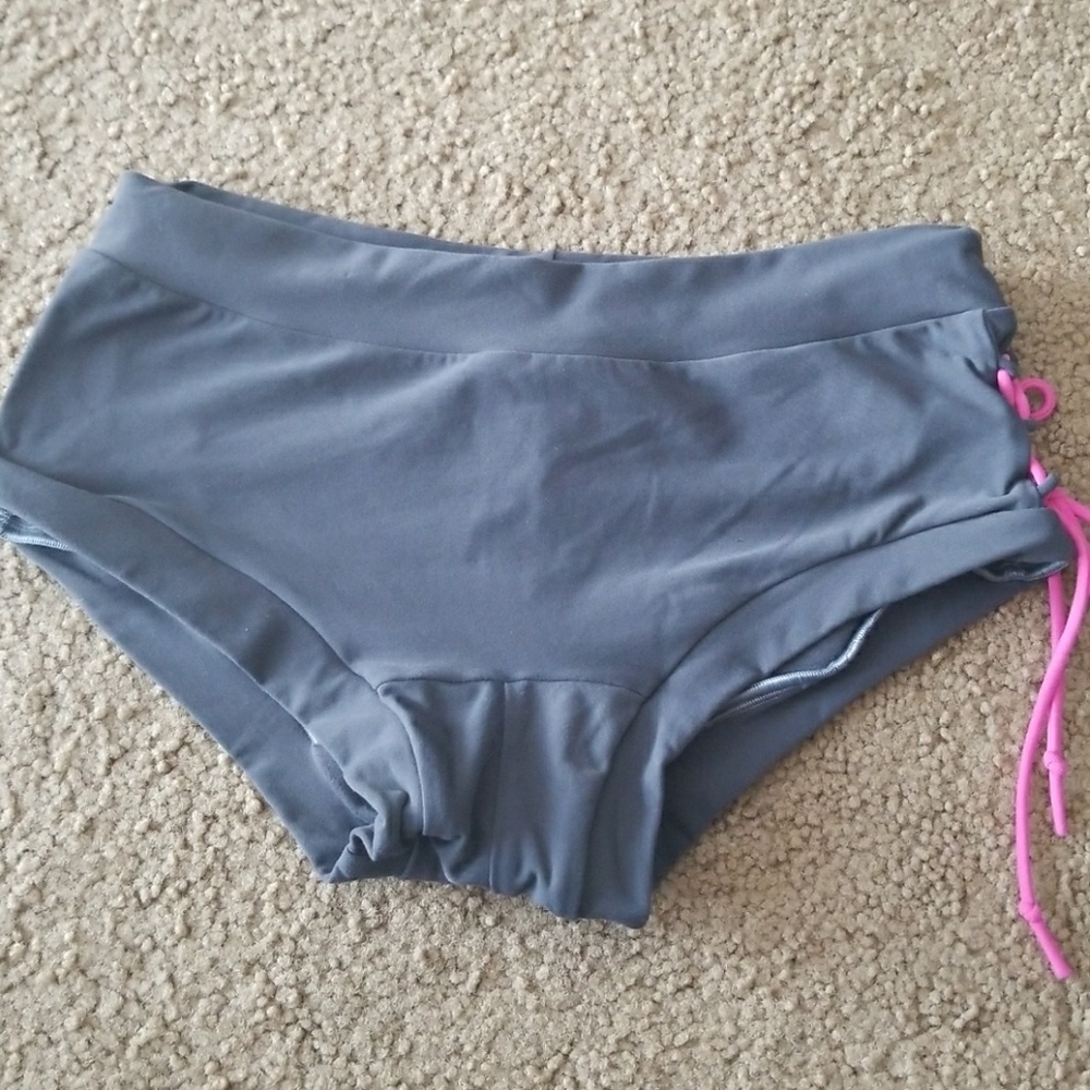 Polecandy gray and pink pole shorts