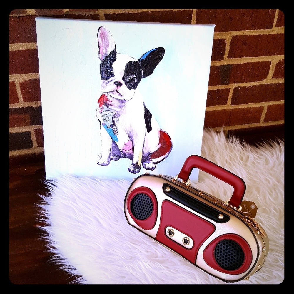 Pink Haley Radio/Stereo Purse Red