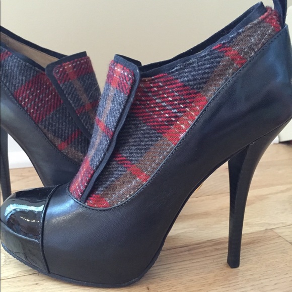 L.A.M.B. Shoes - Plaid Booties